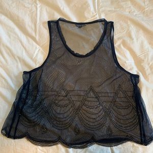Sleeveless mesh beaded top American Eagle XXL